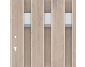 TraumGarten Sichtschutzzaun Gartentor JUMBO WPC ALU Sand/Alu Einzeltor - WPC-Zaun - 98 x 179 cm