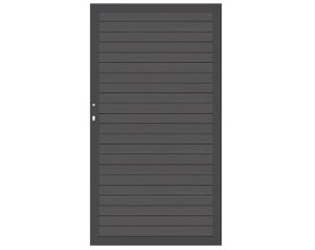 TraumGarten Gartentor SYSTEM WPC CLASSIC Anthrazit/Anthrazit Einzeltor DIN rechts - WPC-Zaun - 98 x 180 cm