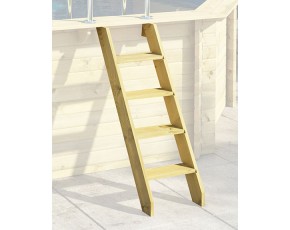 Karibu Achteck Holzpool 2D + Terrasse