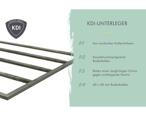 Karibu Holz-Gartenhaus Bastrup 5 + 4m Anbaudach - 28mm Blockbohlenhaus - Pultdach - natur