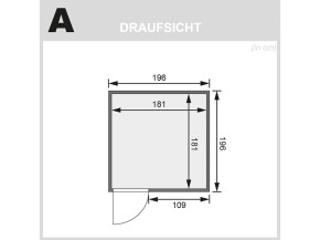 Karibu Innensauna Rodin + 9kW Bio-Kombiofen + externe Steuerung Easy bio - 68mm Elementsauna - Energiespartür