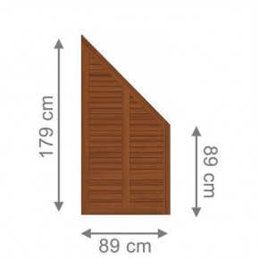 TraumGarten Sichtschutzzaun GRAZIA Braun Anschluss - 89 x 179 auf 89 cm