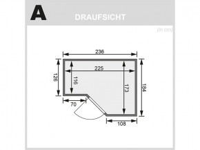 Karibu Innensauna Sahib 2 + Comfort-Ausstattung + 9kW Saunaofen + integrierte Steuerung - 40mm Blockbohlensauna - Ganzglastür graphit - Ecksauna
