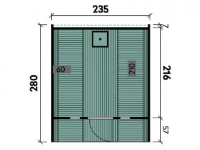 Finnhaus Wolff Fasssauna 280 de luxe + Terrasse + schwarze Dachschindeln - 42mm Gartensauna - montiert - Thermoholz