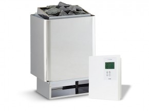 Infraworld Finnischer Saunaofen - Set - Hotline V4 9kW + Saunacontrol A + 15kg Saunasteine