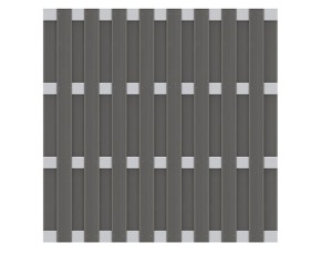 TraumGarten Sichtschutzzaun JUMBO WPC ALU Anthrazit/Alu Rechteck - WPC-Zaun - 179 x 179 cm