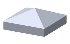 TraumGarten Pfostenkappe Longlife Metalloptik Pyramide - 8 x 8 cm