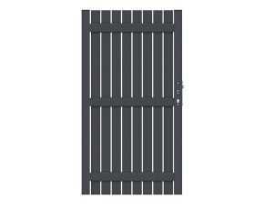 TraumGarten Sichtschutzzaun Gartentor SQUADRA Anthrazit Einzeltor DIN links - Metallzaun - 98 x 180 cm