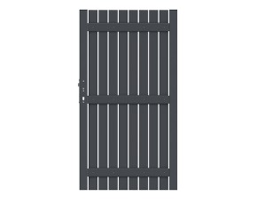 TraumGarten Sichtschutzzaun Gartentor SQUADRA Anthrazit Einzeltor DIN rechts - Metallzaun - 98 x 180 cm