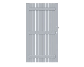 TraumGarten Sichtschutzzaun Gartentor SQUADRA Silber Einzeltor DIN links - Metallzaun - 98 x 180 cm