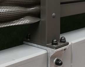 TraumGarten Sichtschutzzaun SYSTEM FLOW Anthrazit Rechteck Gitter - Metallzaun - 60 x 180 cm