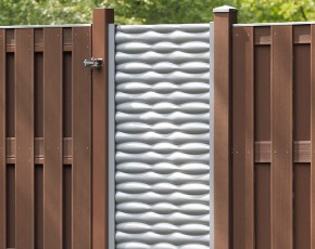 TraumGarten Sichtschutzzaun SYSTEM FLOW Silber Rechteck geschlossen - 60 x 180 cm