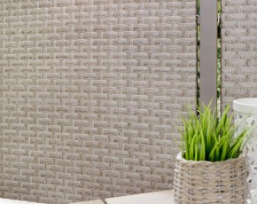 TraumGarten Sichtschutzzaun WEAVE Gray Rechteck - Polyrattan-Zaun - 88 x 88 cm