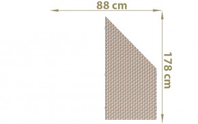 TraumGarten Sichtschutzzaun WEAVE Gray Anschluss - Textil-Geflecht - 178 x 88 auf 88 cm