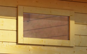 Woodfeeling 38 mm längliches feststehendes Fenster - naturbelassen
