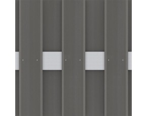 TraumGarten Sichtschutzzaun JUMBO WPC ALU Anthrazit/Alu Rechteck - 95 x 179 cm