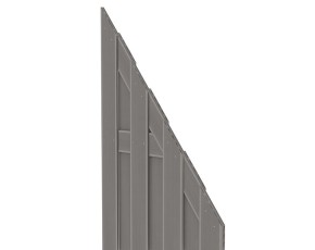 TraumGarten Sichtschutzzaun JUMBO WPC Grau Anschluss - WPC-Zaun - 74 x 179 auf 90 cm