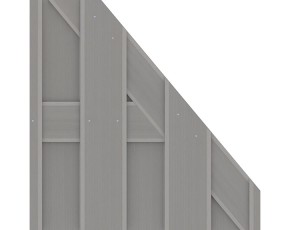 TraumGarten Sichtschutzzaun JUMBO WPC Grau Anschluss - WPC-Zaun - 74 x 179 auf 90 cm