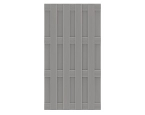 TraumGarten Sichtschutzzaun JUMBO WPC Grau Rechteck - WPC-Zaun - 95 x 179 cm