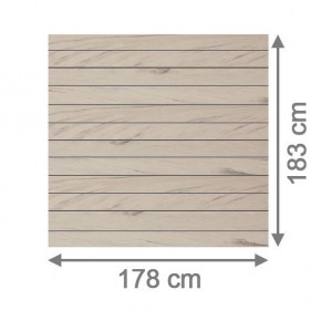 TraumGarten Sichtschutzzaun SYSTEM WPC CLASSIC Sand/Anthrazit Set - 178 x 184 cm