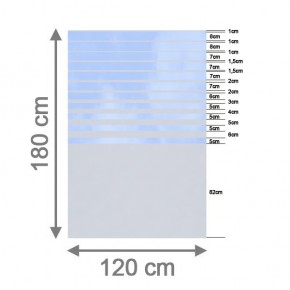 TraumGarten Sichtschutzzaun SYSTEM GLAS Beta Rechteck - 120 x 180 cm