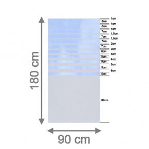 TraumGarten Sichtschutzzaun System Glas Beta Rechteck - 90 x 180 x 0,8 cm