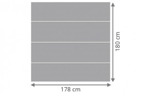 TraumGarten Sichtschutzzaun SYSTEM BOARD XL Titangrau Rechteck Set - 179 x 180 cm