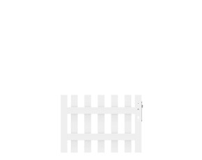 TraumGarten Vorgartenzaun Gartentor LONGLIFE CARA Weiß Einzeltor gerade DIN links - Kunststoffzaun - 98 x 70 cm