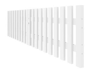 TraumGarten Vorgartenzaun Gartentor LONGLIFE CARA Weiß Doppeltor gerade - Kunststoffzaun - 310 x 70 cm