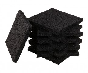 aMbooo Terrassendielen Unterkonstruktion 24er-Set Gummi Pad - 10mm - Farbe schwarz