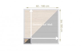 TraumGarten Sichtschutzzaun Design WPC Alu Maßanfertigung Breite/Höhe - Sand