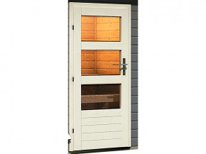 Karibu Gartensauna Torge - 38mm Saunahaus - Pultdach - Moderne Saunatür - terragrau