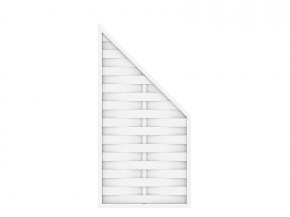 TraumGarten Sichtschutzzaun LONGLIFE ROMO Weiß Anschluss - 90 x 180 auf 90 cm