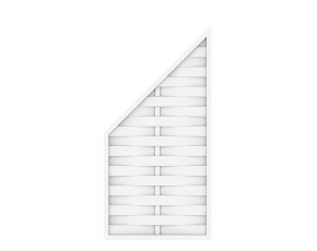 TraumGarten Sichtschutzzaun LONGLIFE ROMO Weiß Anschluss - 90 x 180 auf 90 cm