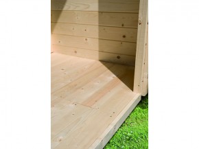 Karibu Gartensauna Taina + 9kW Bio-Kombiofen + externe Steuerung Easy bio - 38mm Saunahaus - Pultdach - natur