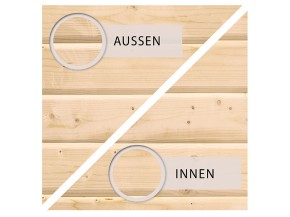 Karibu Gartensauna Mayla + 9kW Bio-Kombiofen + externe Steuerung Easy bio - 38mm Saunahaus - Pultdach - Ecksauna - natur