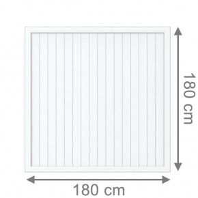 TraumGarten Sichtschutzzaun LONGLIFE RIVA Weiß Rechteck - 180 x 180 cm