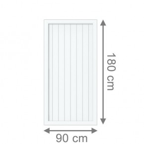 TraumGarten Sichtschutzzaun LONGLIFE RIVA Weiß Rechteck - 90 x 180 cm