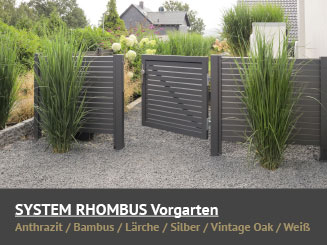 Zaunplaner System Rhombus Vorgarten
